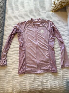Rip Curl Light Pink Long Sleeve Zip-Up Rash Guard